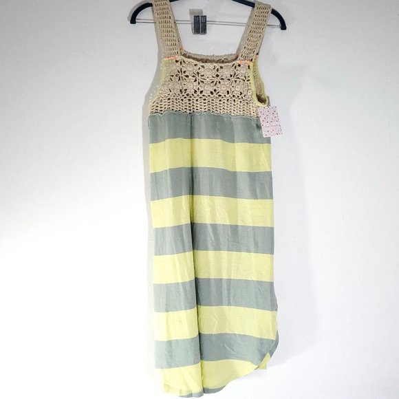 Free People Luca Crochet Stripe Tunic S - Picture 3 of 6